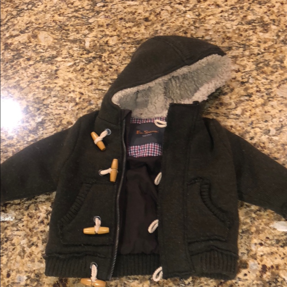 Ben Sherman baby 12 months olive green coat